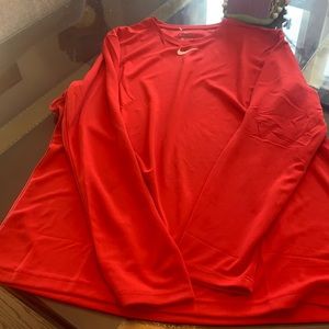Nike red long sleeve shirt. Xlarge. Dri-fit